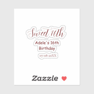 Sweet 16th birthday purple pastel mauve retro name