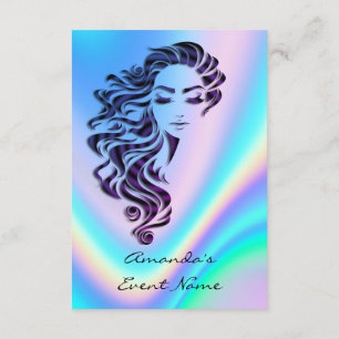 Sweet 16th Bridal Shower Holograph Ombre Blue Invitation