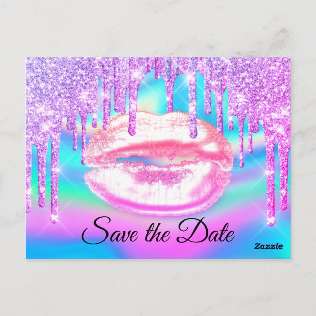 Sweet 16th Bridal Shower Quinceanera Pink Girly Postcard (Back)