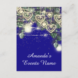 Sweet 16th Green BRIDAL Rustic Gold Royal Blue Invitation