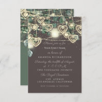 Sweet 16th Green BRIDAL Rustic Woodland Mint Brown