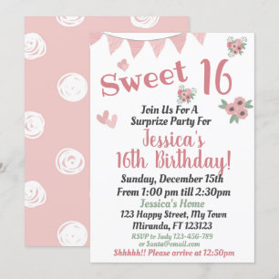 sweet 16th invitation