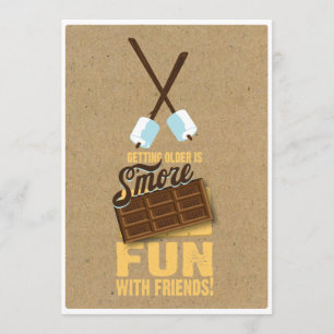Sweet 40th Birthday Bonfire Invitations