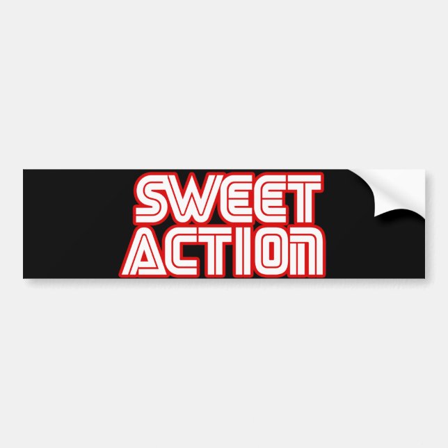 Sweet Action College Retro 80s Humour Bumper Sticker (Front)