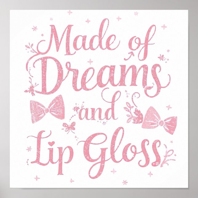 Sweet Aesthetic Makeup Lover Typography Poster (Front)