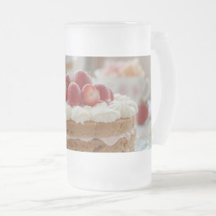Sweet Afternoon Tea Time Frosted Glass Beer Mug