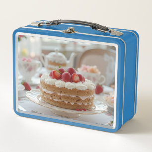 Sweet Afternoon Tea Time Metal Lunch Box
