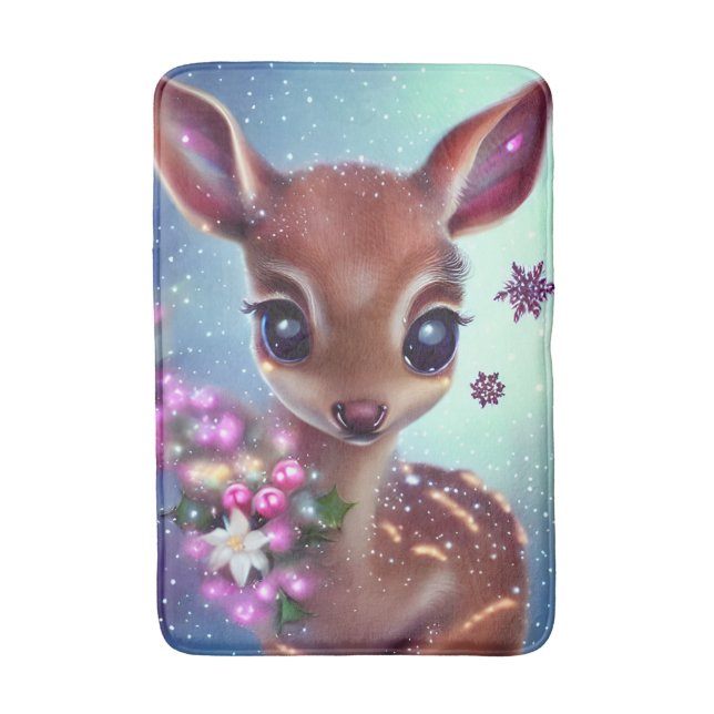Sweet and Adorable Baby Deer Bath Mat (Front Vertical)