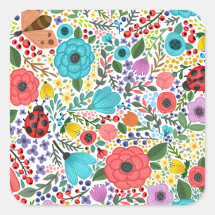 Sweet and Colourful Floral Ditsy Sticker Seal