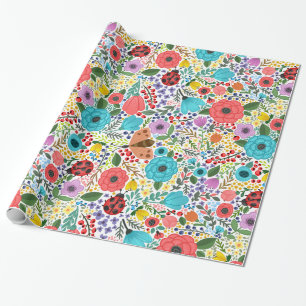 Sweet and Colourful Floral Ditsy Wrapping Paper