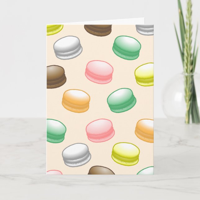 Sweet and Colourful Macarons Card (Front)