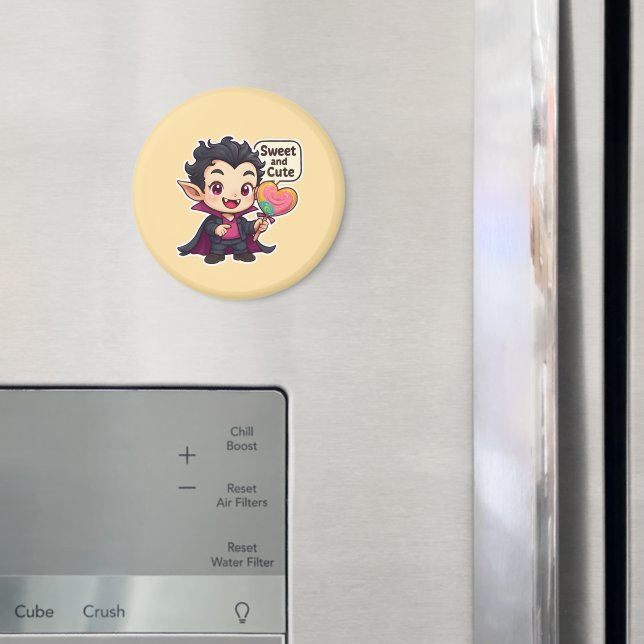 "Sweet and Cute" Chibi Vampire Magnet (In Situ (Fridge))