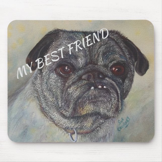SWEET AND CUTE PUG MOUSE MAT (Front)