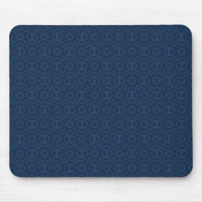 Sweet and Dainty Mousepad, Royal Blue Mouse Mat (Front)