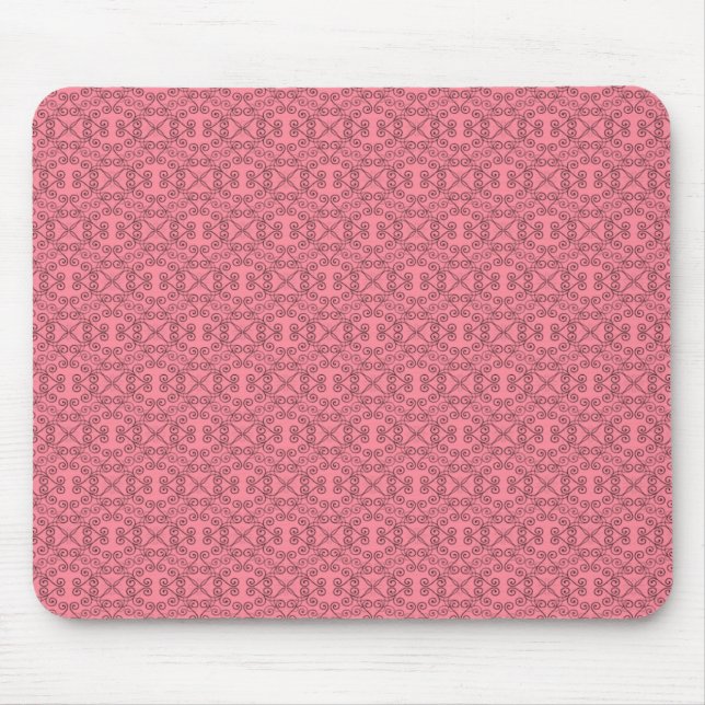 Sweet and Dainty Mousepad, Watermelon Pink Mouse Mat (Front)