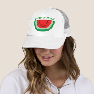 Sweet and Juicy Cartoon Watermelon Colourful Summe Trucker Hat