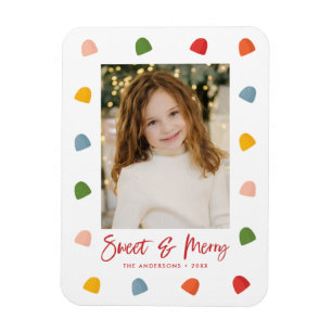 Sweet and Merry Gumdrops Photo Magnet