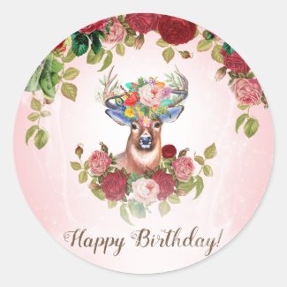 Sweet and Pink Elegant Floral Rose Dear Birthday
