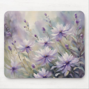 Sweet and Romantic Purple Flowers Mouse Mat