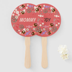 Sweet and Salty Baby Shower Red Set of Fans