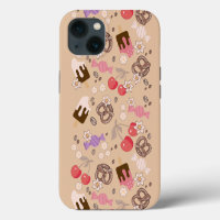 Sweet and Salty Treats Beige Pattern