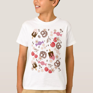 Sweet and Salty Treats Pattern Boys T-Shirt