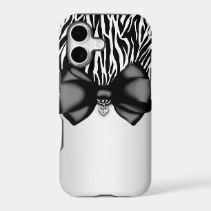 Sweet and Sassy Bowed Zebra Print Case
