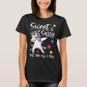 Sweet And Sassy Just Like My G Ma Matching Grandma T-Shirt
