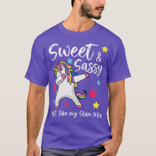 Sweet and Sassy Just Like My Glam Ma Grandma Daugh T-Shirt