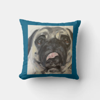 Sweet and Silly Pug painting Cushion