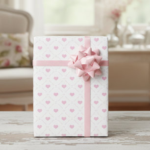Sweet And Soft Pink Petite Hearts Wrapping Paper