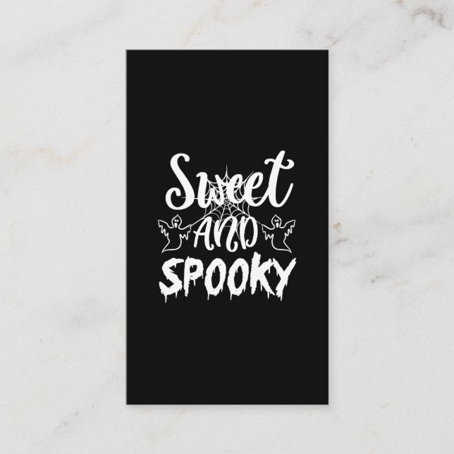 sweet and spooky business card (Front)