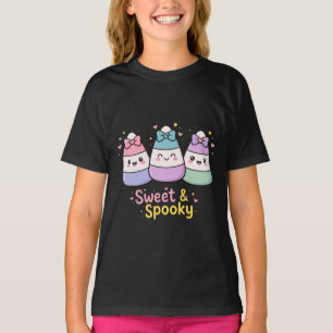 Sweet And Spooky Candy Corn Bow Stars Hearts Cute T-Shirt