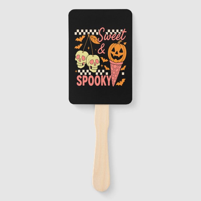 Sweet and Spooky Cute Halloween Hand Fan (Front)