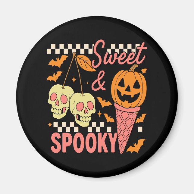 Sweet and Spooky Cute Halloween Magnet (Front)