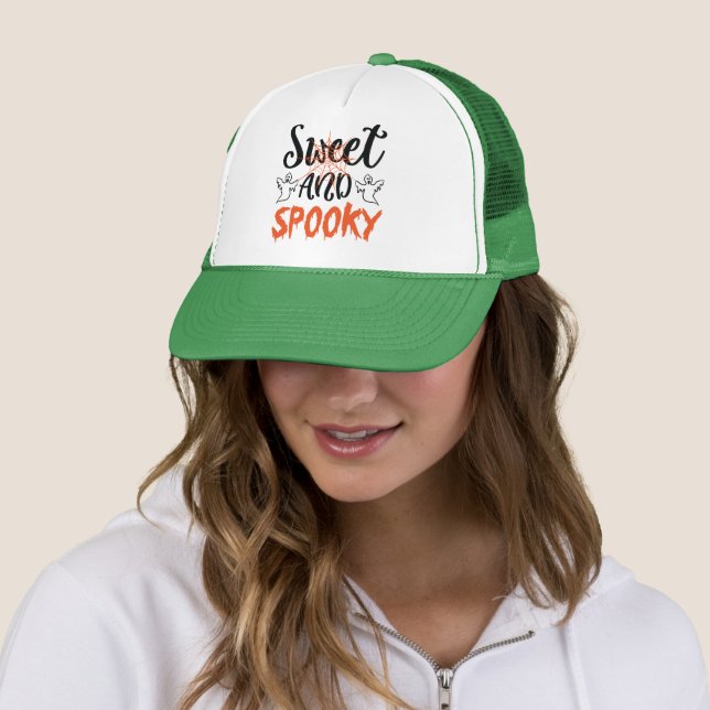 Sweet and Spooky Ghosts Halloween  Trucker Hat (In Situ)