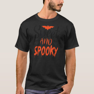 Sweet And Spooky Scary Face Bat Fang Halloween Cos T-Shirt