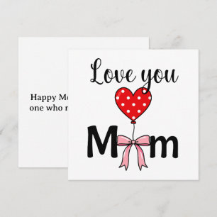 Sweet and stylish “Love You Mom”