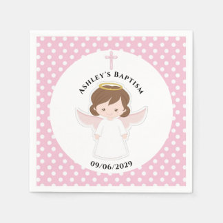 Sweet Angel Baptism First Communion Party Napkin