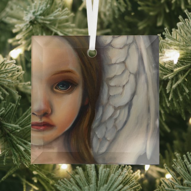 Sweet Angel Girl  Glass Tree Decoration (Insitu)