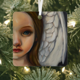 Sweet Angel Girl  Metal Tree Decoration
