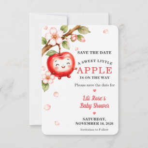 Sweet Apple Blossom Baby Shower Save The Date Invitation