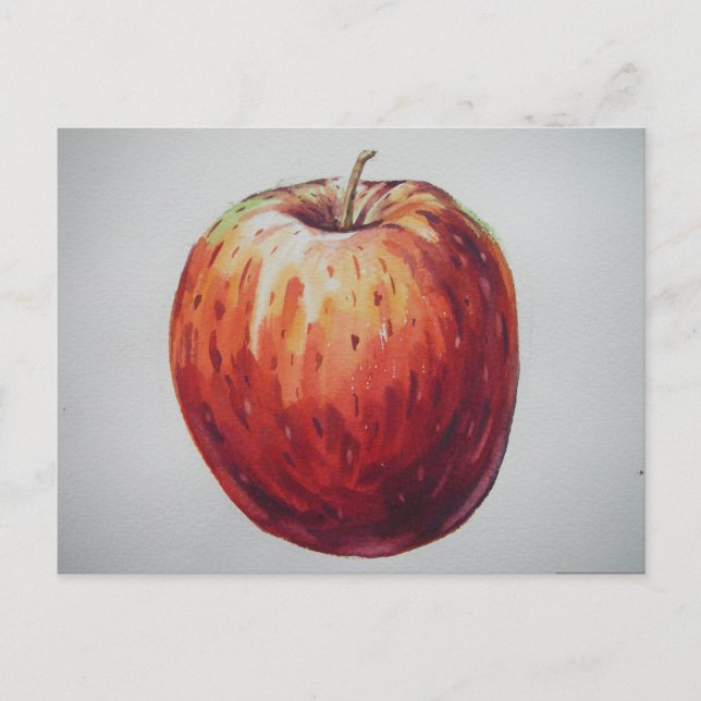 Sweet Apple Fruit Painting Illustration Postcard (Front)