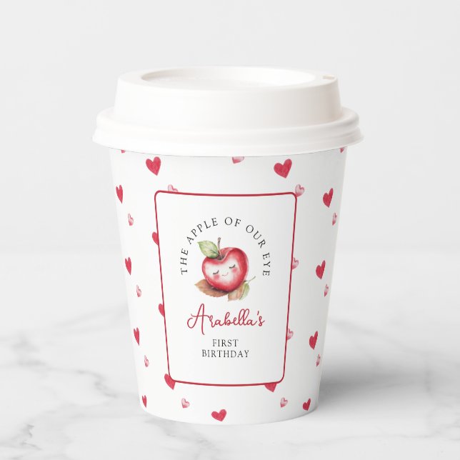 Sweet Apple Of Our Eye Birthday Paper Cups (Front)