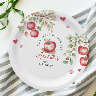Sweet Apple Of Our Eye Birthday Paper Plate
