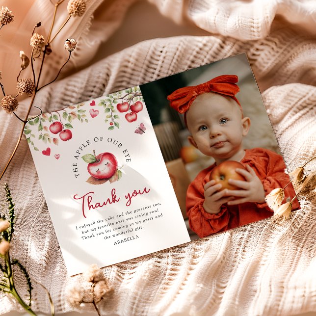 Sweet Apple Of Our Eye Birthday Thank You Card (Creator Uploaded)