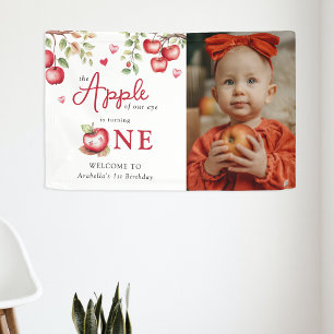 Sweet Apple Of Our Eye    Photo 1st Birthday Banner