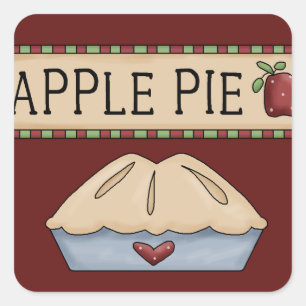 Sweet apple pie baking sticker
