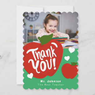 Sweet Apples Teacher Photo Greeting Card