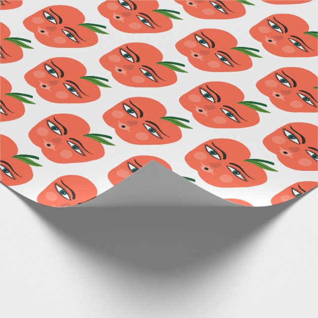 Sweet Apples Whimsical Pattern Gift Wrapping Paper (Corner)